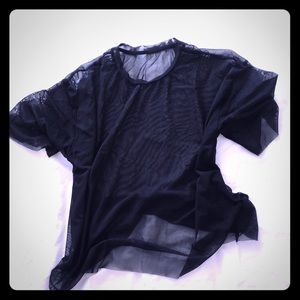 Black, mesh top.